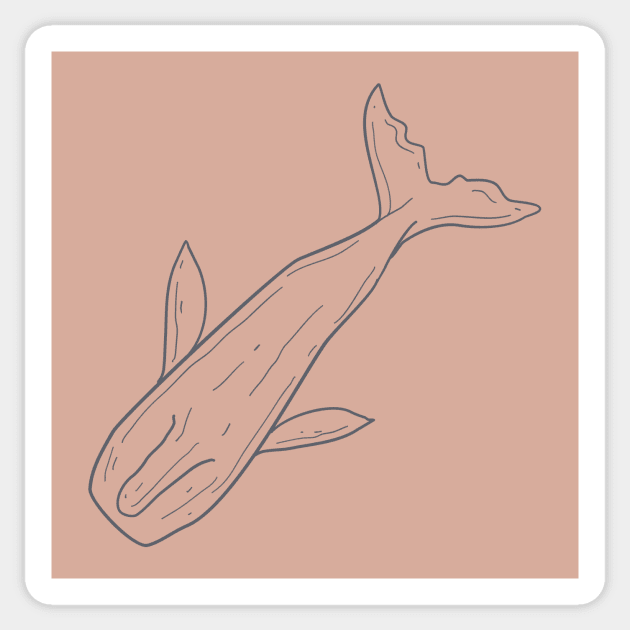 Sperm Whale 3 Sticker by ArtDary